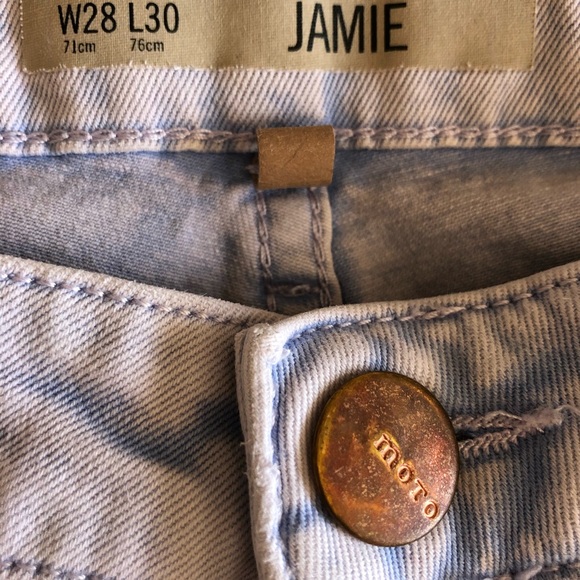 Topshop Moto Jaime Light Wash Skinny Jeans - Picture 4 of 8